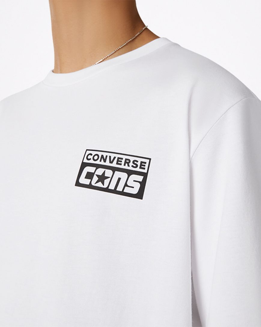 T-Shirts Barbati Converse CONS Grafice Albi | RO AFTG0910